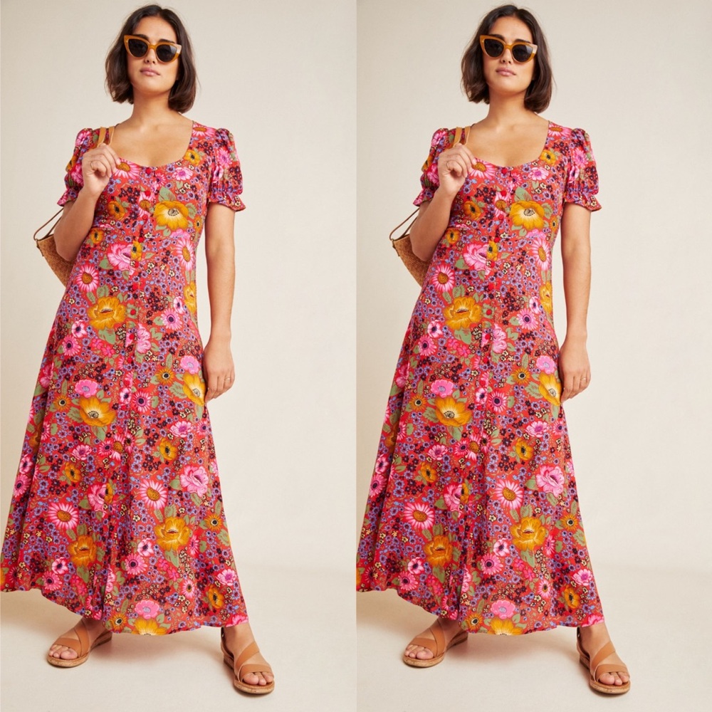 Anthropologie Laurel Canyon Button Front Dress